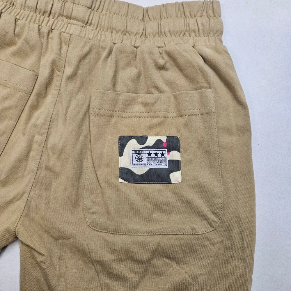 Cookies Smoke Ops Cotton‎ Jersey Knit Shorts Light Khaki Men's Size Small